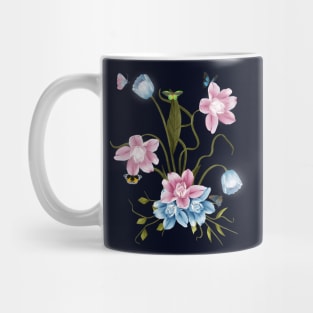 Aesthetic Flowers and Butterflies illustration Mug